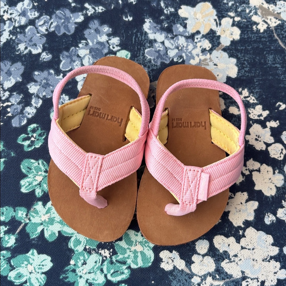 Hari Mari Pink and Brown Flip Flops- Toddler